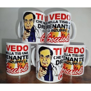 Tazza Divertente Tisana e Biscotti Ceramica